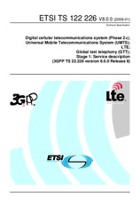 Standard ETSI TS 122226-V8.0.0 19.1.2009 preview