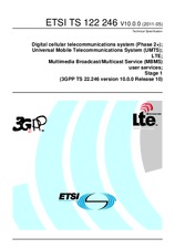 Standard ETSI TS 122246-V10.0.0 13.5.2011 preview