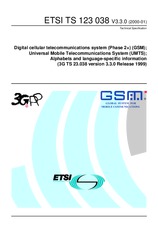 Standard ETSI TS 123038-V3.3.0 28.1.2000 preview