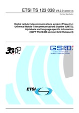 Standard ETSI TS 123038-V8.2.0 17.10.2008 preview