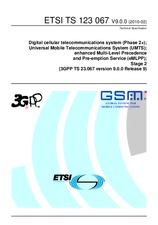 Standard ETSI TS 123067-V9.0.0 3.2.2010 preview