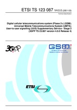 Standard ETSI TS 123087-V4.0.0 31.3.2001 preview