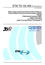 Standard ETSI TS 123406-V7.2.0 8.10.2008 preview