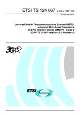 Standard ETSI TS 124067-V4.0.0 31.3.2001 preview