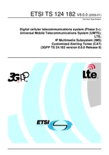 Standard ETSI TS 124182-V8.0.0 20.1.2009 preview