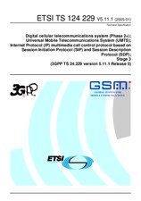 Standard ETSI TS 124229-V5.11.1 28.1.2005 preview