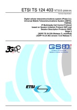 Standard ETSI TS 124403-V7.0.0 10.4.2008 preview
