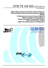Standard ETSI TS 124403-V7.2.0 8.10.2008 preview