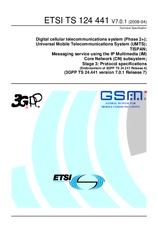 Standard ETSI TS 124441-V7.0.1 16.4.2008 preview
