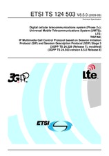 Standard ETSI TS 124503-V8.5.0 17.6.2009 preview