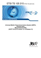 Standard ETSI TS 125215-V12.1.0 20.4.2015 preview