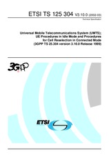 Standard ETSI TS 125304-V3.10.0 31.3.2002 preview