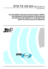 Standard ETSI TS 125304-V6.0.0 31.12.2003 preview