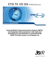 Standard ETSI TS 125304-V10.5.0 16.7.2012 preview