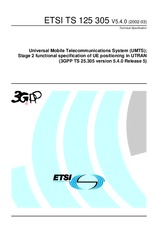 Standard ETSI TS 125305-V5.4.0 31.3.2002 preview