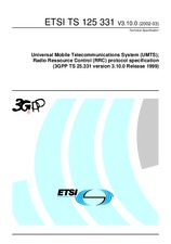 Standard ETSI TS 125331-V3.10.0 31.3.2002 preview