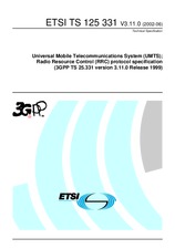 Standard ETSI TS 125331-V3.11.0 27.6.2002 preview