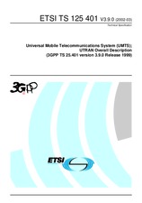 Standard ETSI TS 125401-V3.9.0 31.3.2002 preview