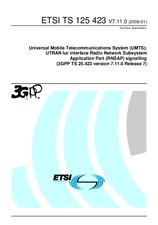 Standard ETSI TS 125423-V7.11.0 30.1.2009 preview