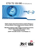 Standard ETSI TS 126090-V11.0.0 11.10.2012 preview
