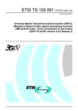 Standard ETSI TS 126091-V4.0.0 31.3.2001 preview