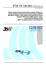 Standard ETSI TS 126094-V7.0.0 29.6.2007 preview