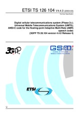 Standard ETSI TS 126104-V4.4.0 30.3.2003 preview