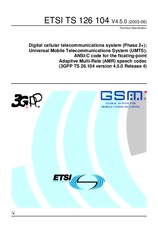Standard ETSI TS 126104-V4.5.0 30.6.2003 preview