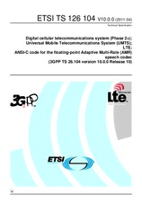 Standard ETSI TS 126104-V10.0.0 19.4.2011 preview