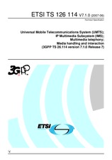 Standard ETSI TS 126114-V7.1.0 28.6.2007 preview