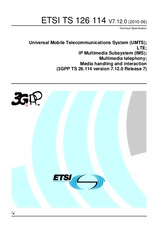 Standard ETSI TS 126114-V7.12.0 29.6.2010 preview