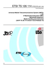 Standard ETSI TS 126114-V10.0.0 7.4.2011 preview