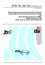 Standard ETSI TS 126140-V10.0.0 19.4.2011 preview