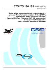 Standard ETSI TS 126193-V6.1.0 30.6.2006 preview