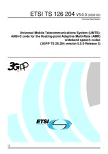 Standard ETSI TS 126204-V5.0.0 31.3.2002 preview
