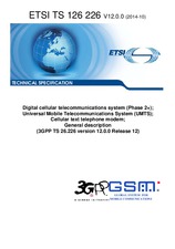 Standard ETSI TS 126226-V12.0.0 1.10.2014 preview