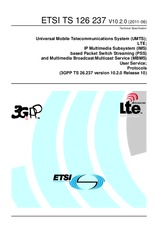Standard ETSI TS 126237-V10.2.0 27.6.2011 preview