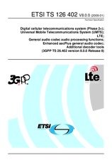 Standard ETSI TS 126402-V8.0.0 22.1.2009 preview