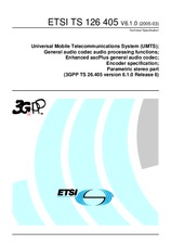 Standard ETSI TS 126405-V6.1.0 31.3.2005 preview