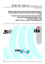 Standard ETSI TS 126411-V10.0.0 20.4.2011 preview