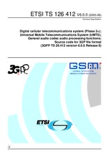 Standard ETSI TS 126412-V6.0.0 30.6.2005 preview