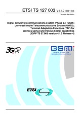 Standard ETSI TS 127003-V4.1.0 31.3.2001 preview