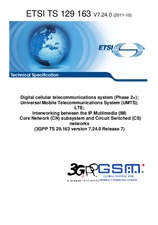 Standard ETSI TS 129163-V7.24.0 21.10.2011 preview