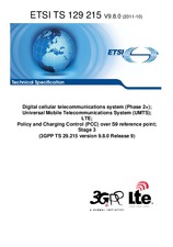 Standard ETSI TS 129215-V9.8.0 25.10.2011 preview