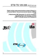 Standard ETSI TS 129228-V9.2.0 30.6.2010 preview