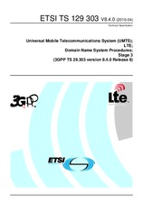 Standard ETSI TS 129303-V8.4.0 14.4.2010 preview