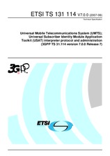 Standard ETSI TS 131114-V7.0.0 28.6.2007 preview