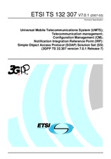 Standard ETSI TS 132307-V7.0.1 31.3.2007 preview