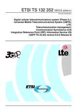 Standard ETSI TS 132352-V8.0.0 27.1.2009 preview
