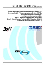 WITHDRAWN ETSI TS 132607-V7.0.1 31.3.2007 preview